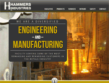 Tablet Screenshot of hammersindustries.com